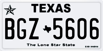 TX license plate BGZ5606