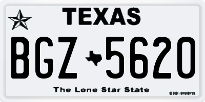 TX license plate BGZ5620