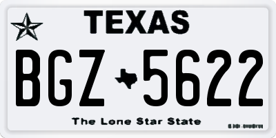 TX license plate BGZ5622