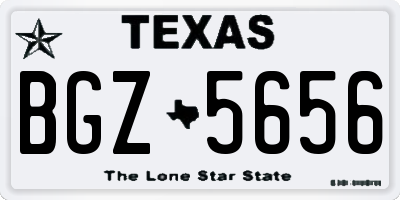 TX license plate BGZ5656