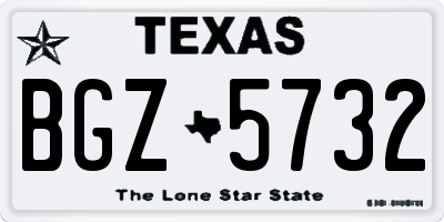 TX license plate BGZ5732