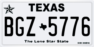 TX license plate BGZ5776