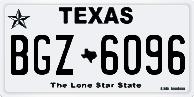 TX license plate BGZ6096