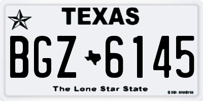 TX license plate BGZ6145