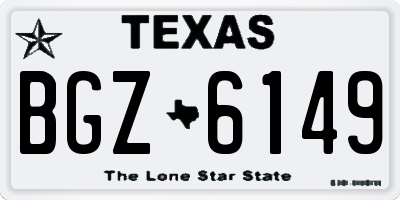 TX license plate BGZ6149
