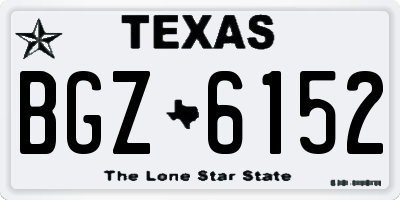 TX license plate BGZ6152