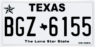 TX license plate BGZ6155