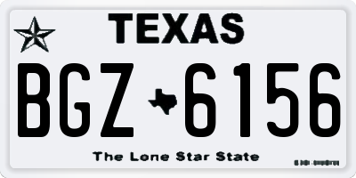 TX license plate BGZ6156