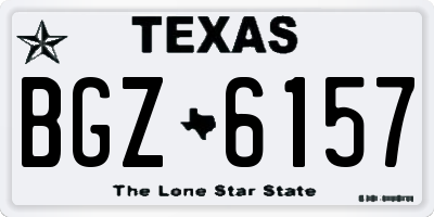 TX license plate BGZ6157