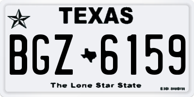 TX license plate BGZ6159