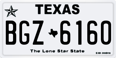 TX license plate BGZ6160