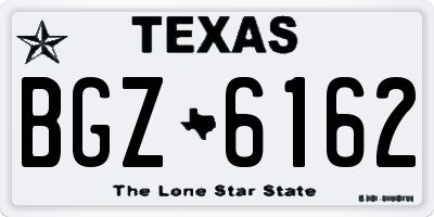 TX license plate BGZ6162
