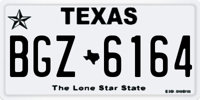 TX license plate BGZ6164
