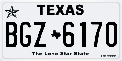 TX license plate BGZ6170
