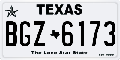 TX license plate BGZ6173