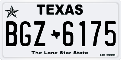 TX license plate BGZ6175