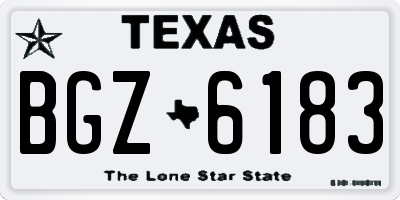 TX license plate BGZ6183