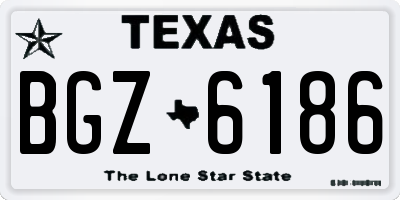 TX license plate BGZ6186