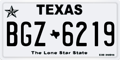 TX license plate BGZ6219