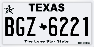 TX license plate BGZ6221