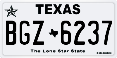 TX license plate BGZ6237
