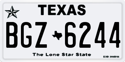 TX license plate BGZ6244