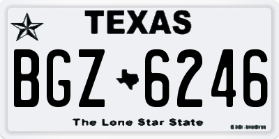 TX license plate BGZ6246