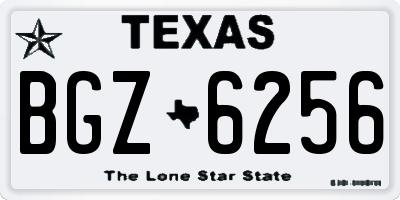 TX license plate BGZ6256