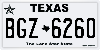 TX license plate BGZ6260