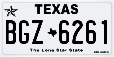 TX license plate BGZ6261