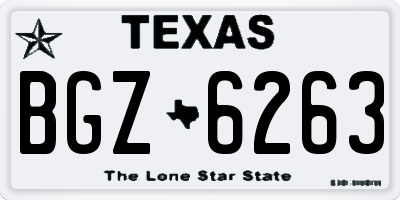 TX license plate BGZ6263