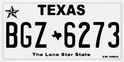 TX license plate BGZ6273