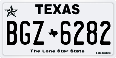 TX license plate BGZ6282