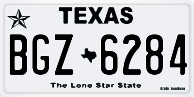 TX license plate BGZ6284