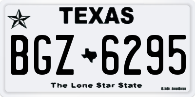 TX license plate BGZ6295
