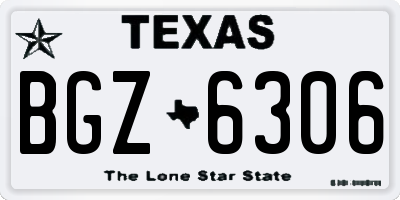TX license plate BGZ6306