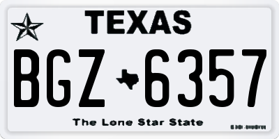TX license plate BGZ6357