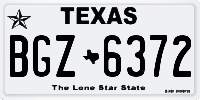 TX license plate BGZ6372