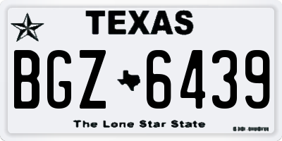 TX license plate BGZ6439