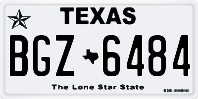 TX license plate BGZ6484