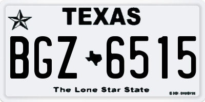 TX license plate BGZ6515