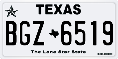 TX license plate BGZ6519