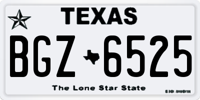TX license plate BGZ6525