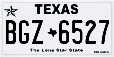 TX license plate BGZ6527