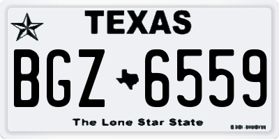 TX license plate BGZ6559