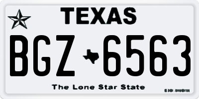 TX license plate BGZ6563