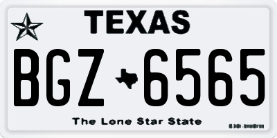 TX license plate BGZ6565