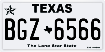 TX license plate BGZ6566