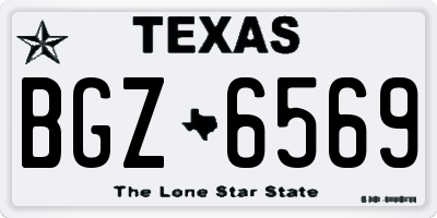 TX license plate BGZ6569