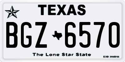 TX license plate BGZ6570